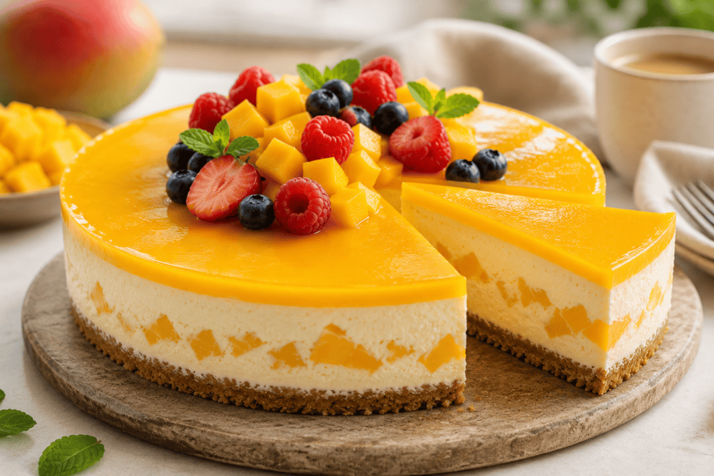 mango juustokakku